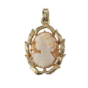 14K Yellow Gold Cameo Pendant #24080